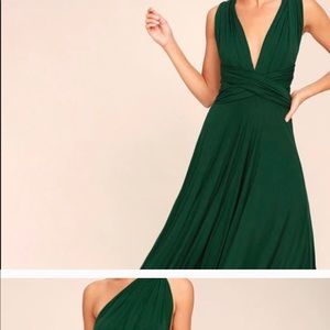 Worn once emerald green dress